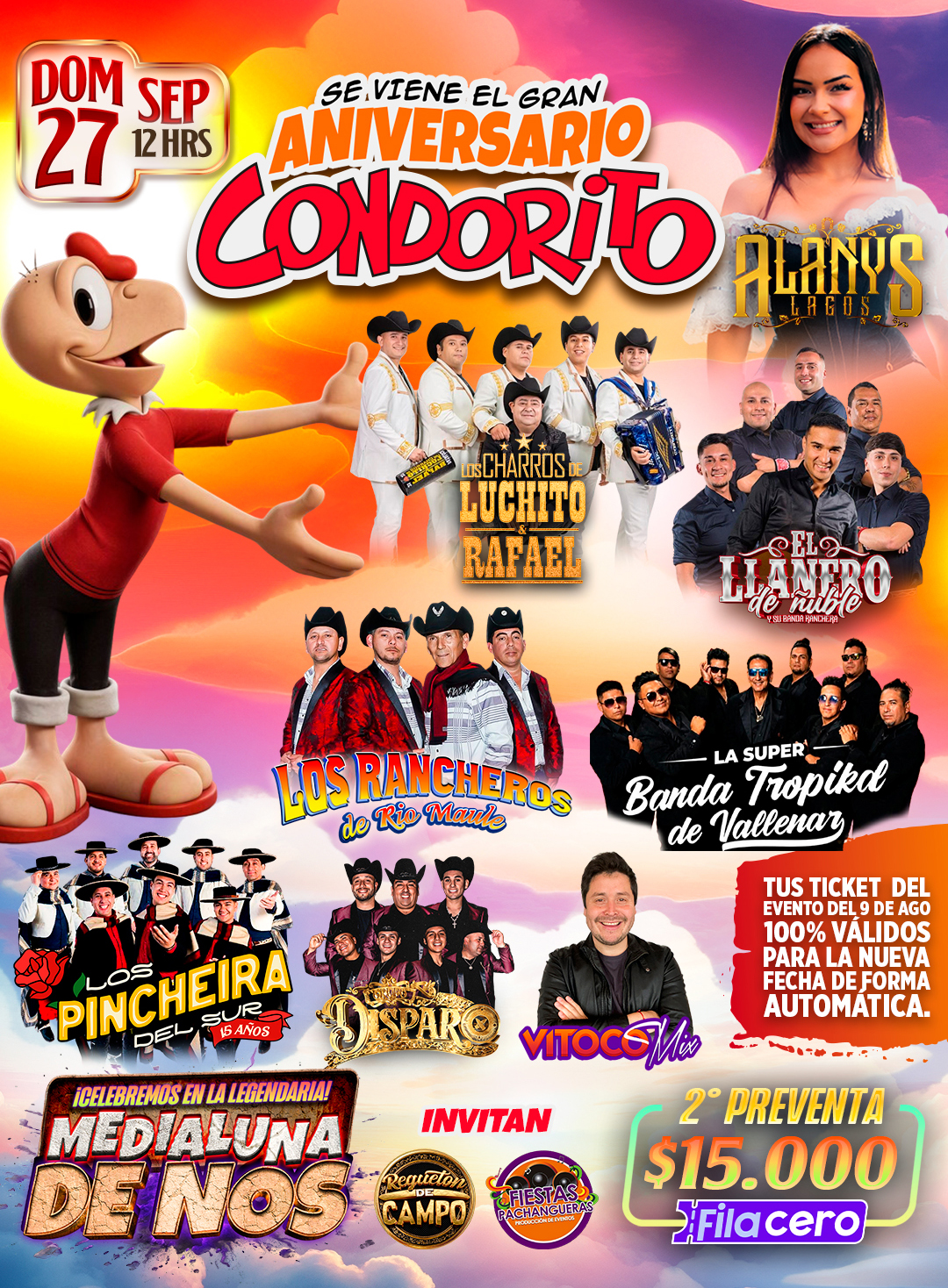 Afiche de Aniversario Condorito - Medialuna de Nos