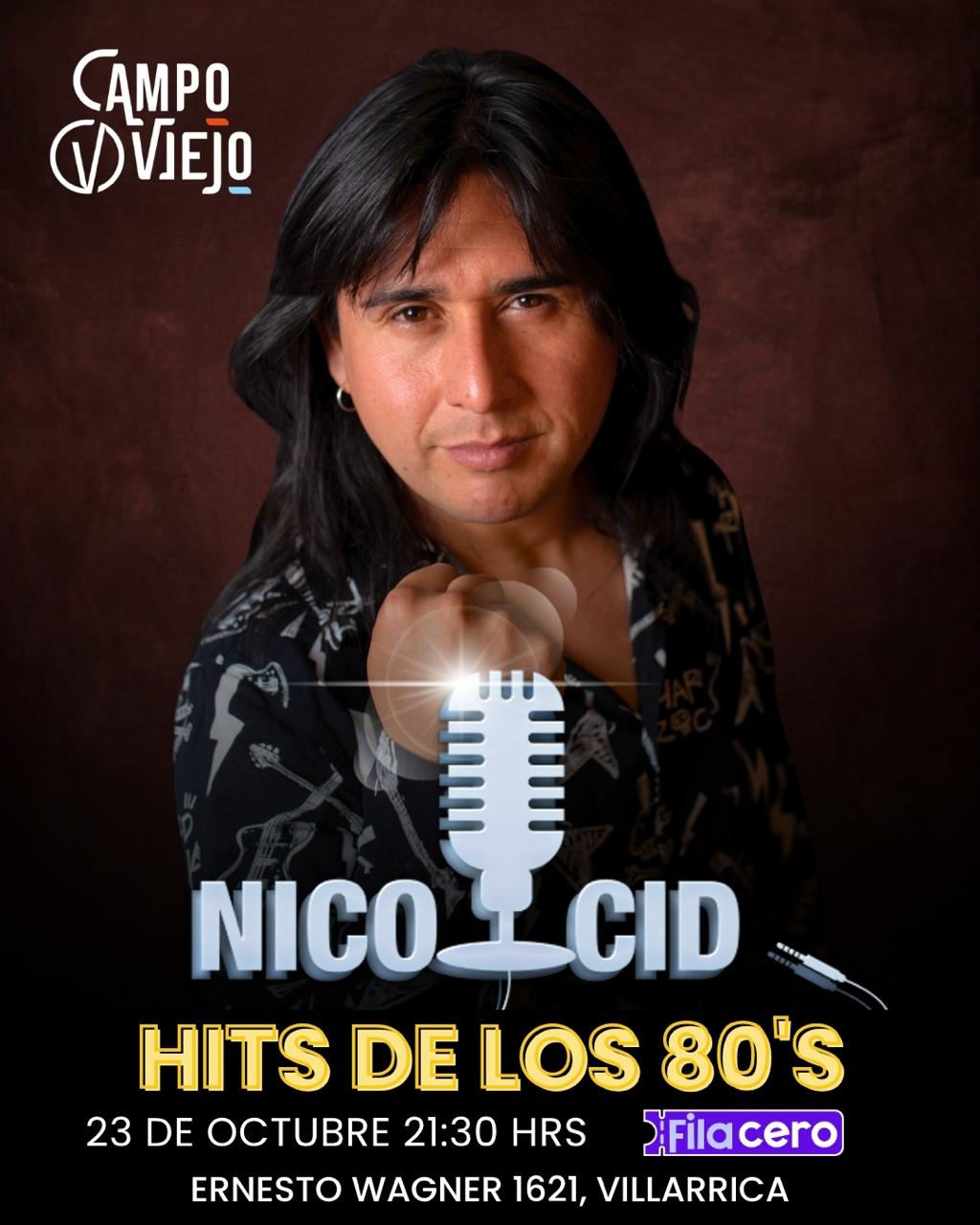 Afiche de Nico Cid: Hits de los 80's