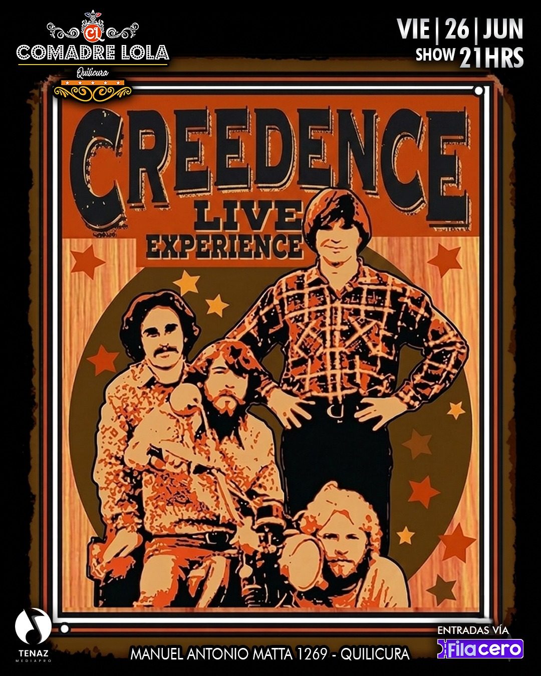 Creedence Live Experience en Comadre Lola