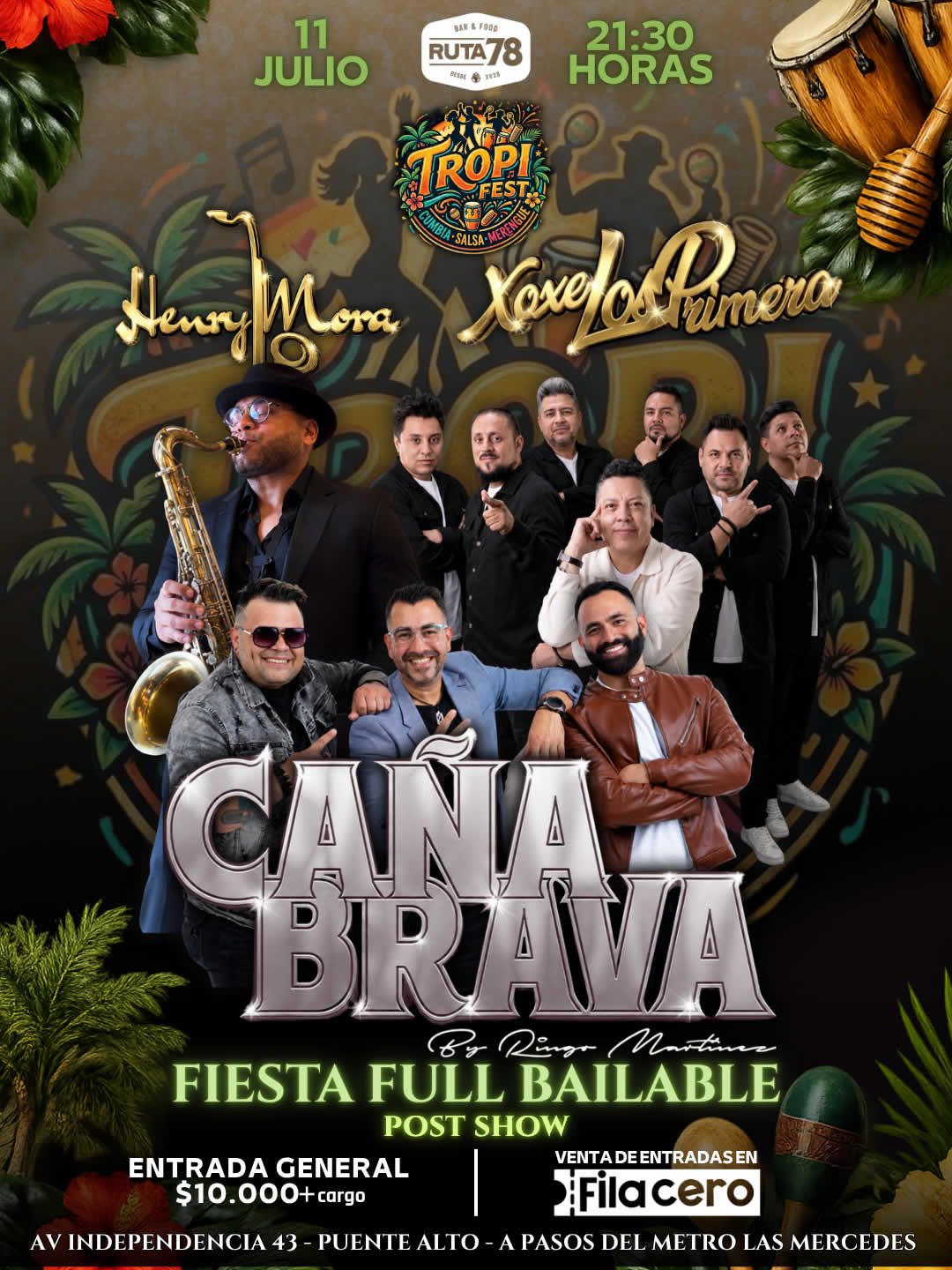Tropi Fest con Caña Brava en Ruta 78