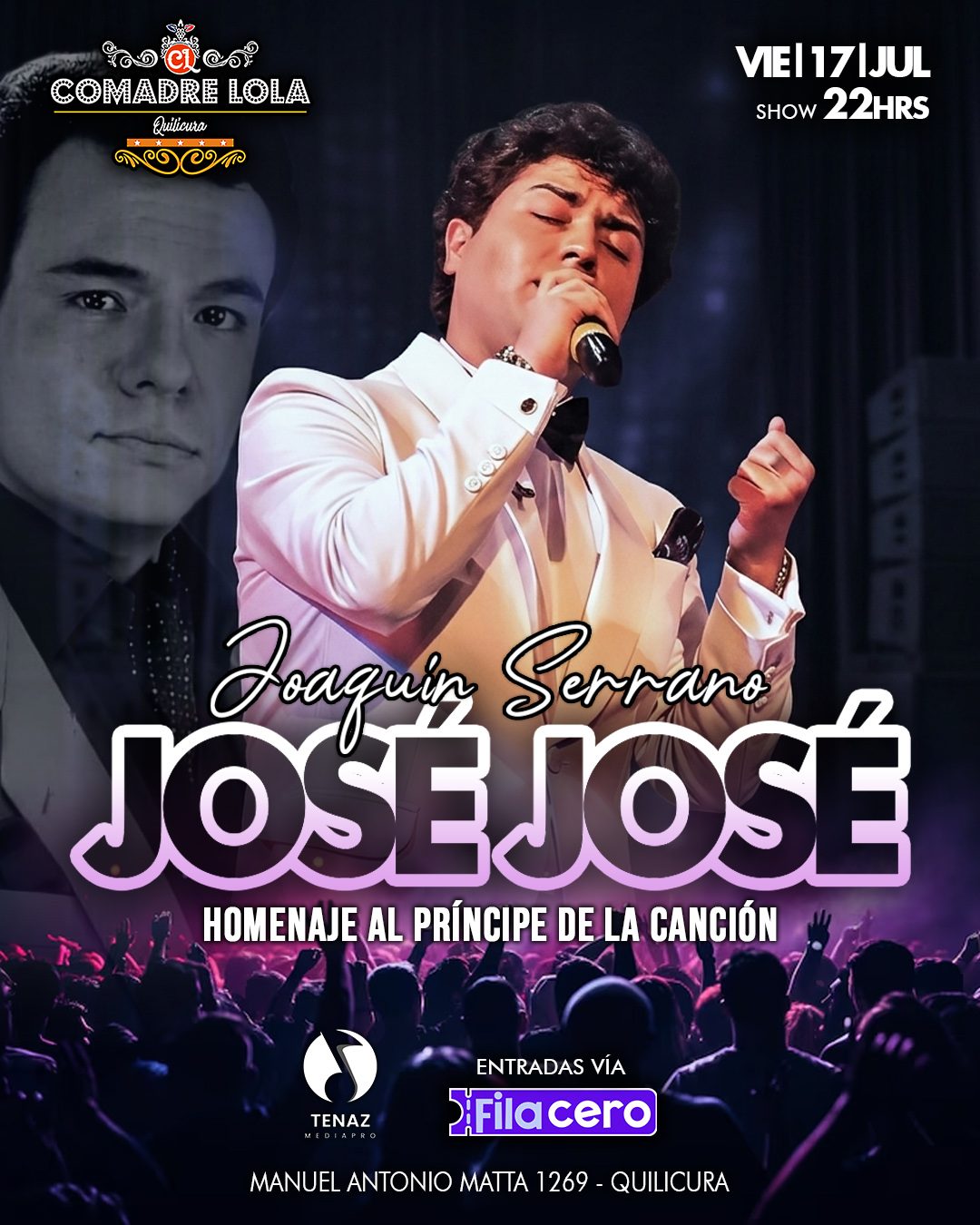 José José Homenaje Intimo con Joaquin Serrano en Comadre Lola