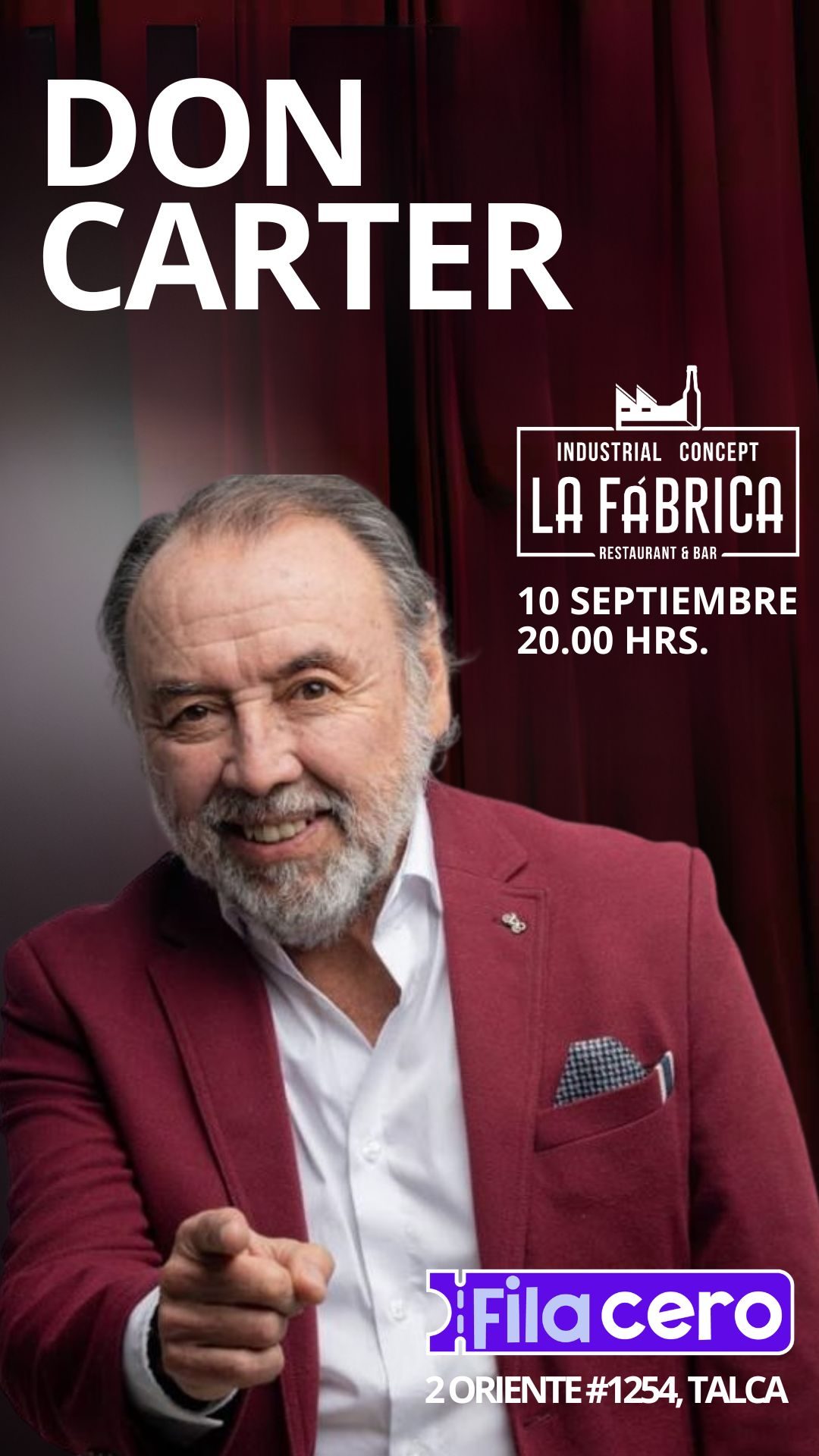 Don Carter en La Fábrica Talca
