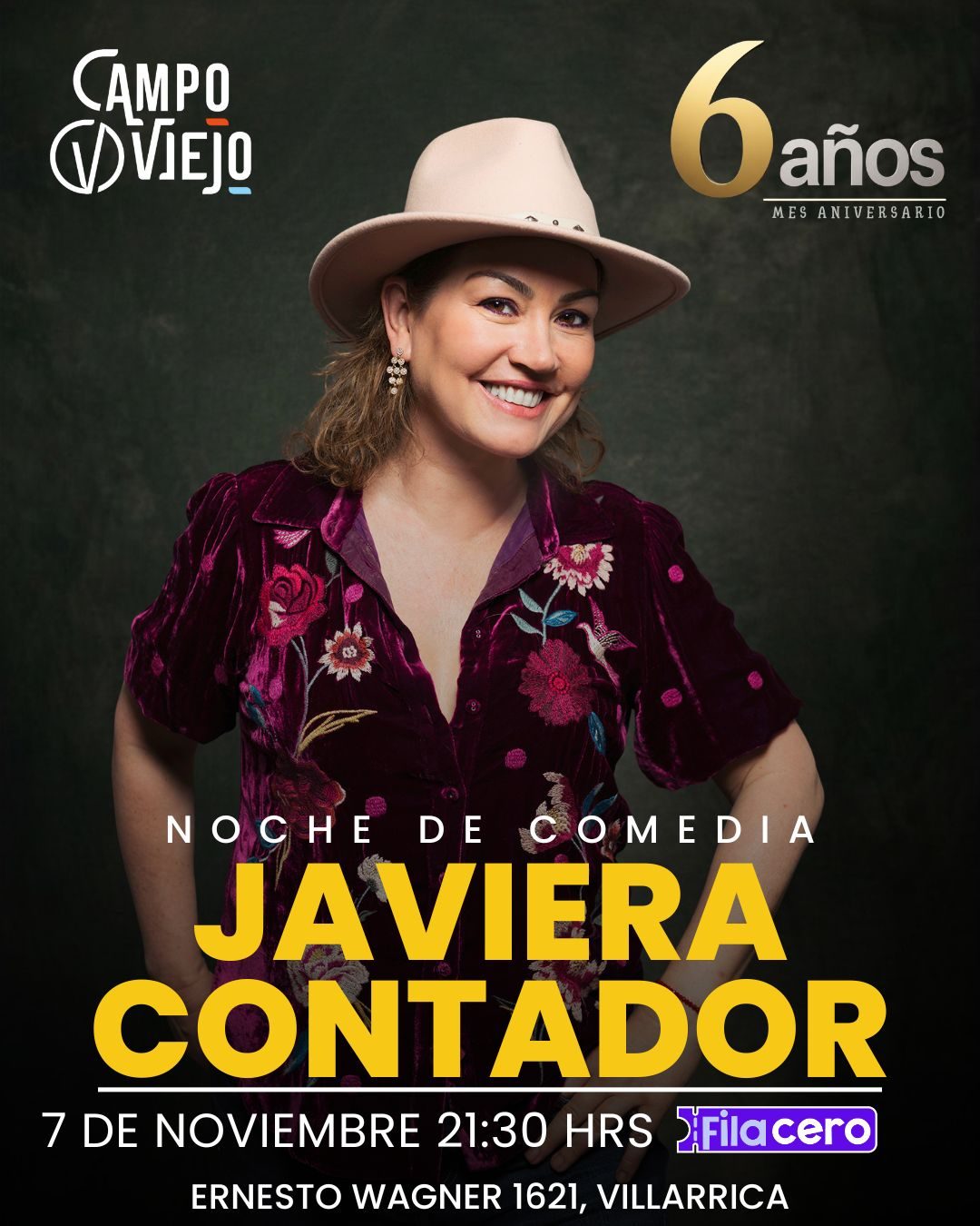 Afiche de Noche de Comedia: Javiera Contador