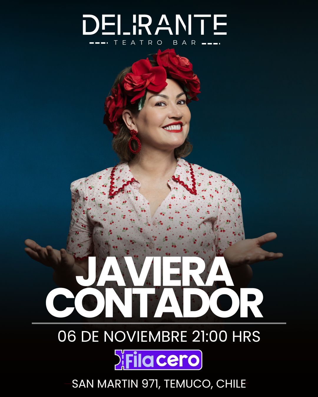 Afiche de Javiera Contador en Delirante