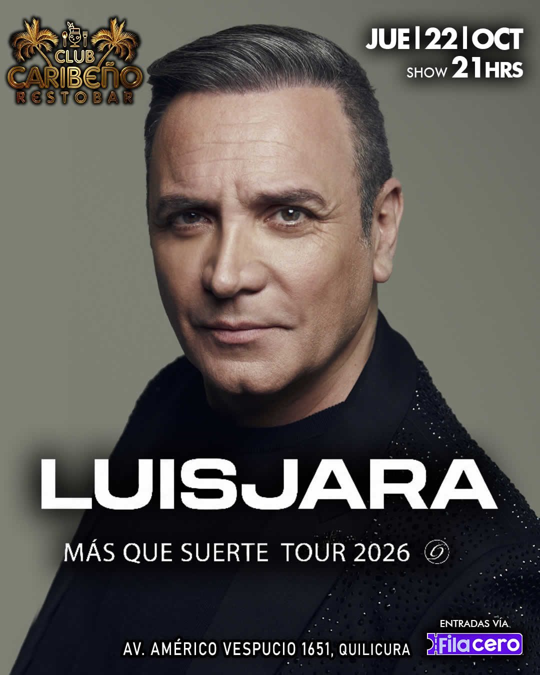 Afiche de Luis Jara: Más que suerte Tour 2026