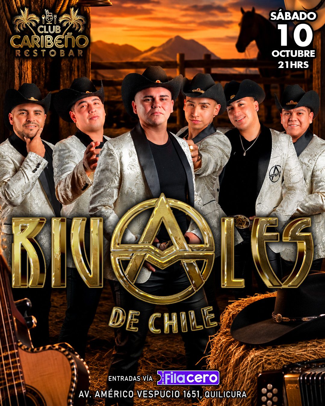 Afiche de Rivales de Chile en Club Caribeño