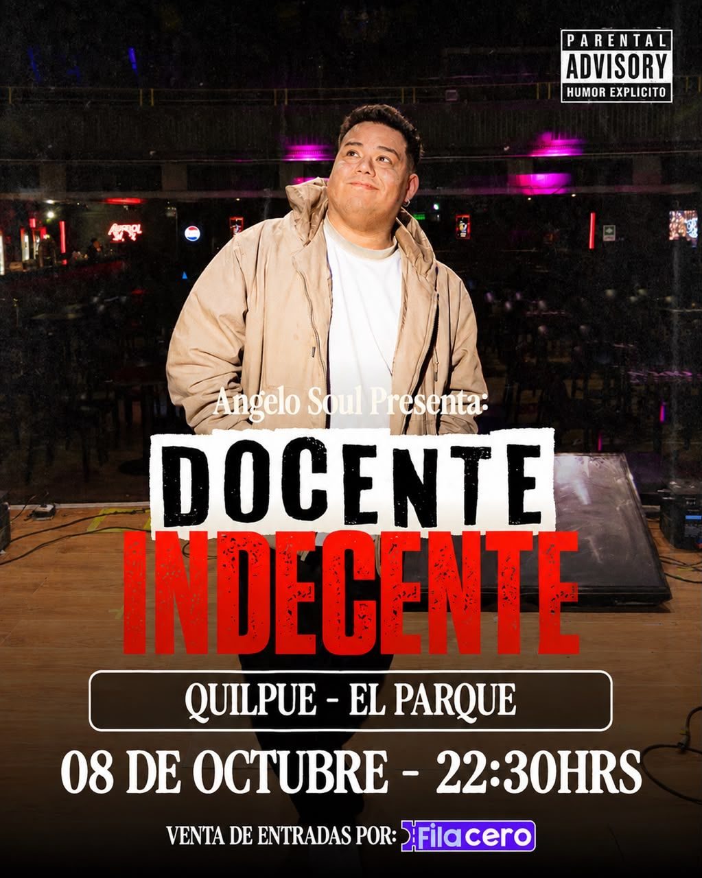 Afiche de Docente Indecente en El Parque 2° funcion
