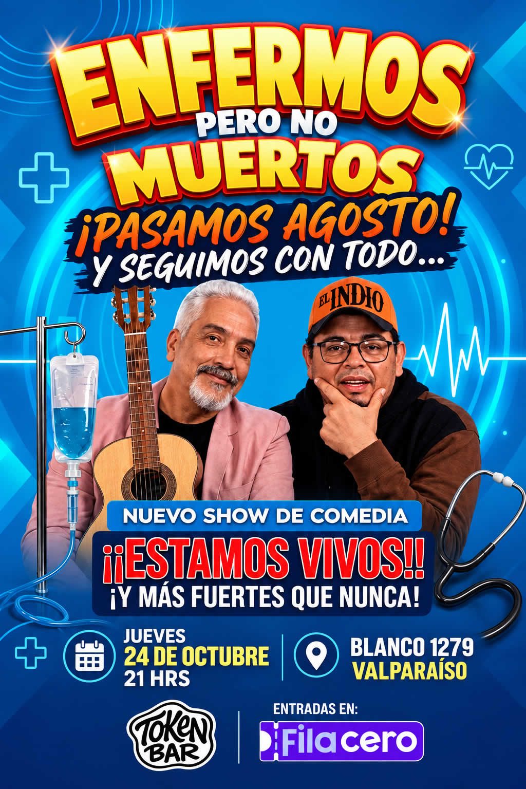Afiche de Enfermos pero no muertos en Token Bar